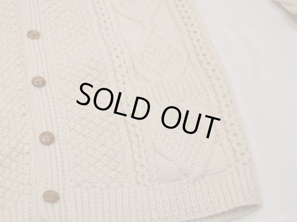 画像6: 70s Abbey KNITWEAR ARAN FISHERMAN CARDIGAN MADE IN CLARENBRIDGE EIRE (IRELAND) (6)