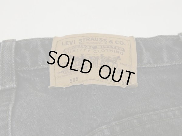 画像11: 80s Levi's 505 YARN DYED BLACK DENIM PANTS MADE IN USA (11)