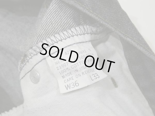 画像7: 80s Levi's 505 YARN DYED BLACK DENIM PANTS MADE IN USA (7)