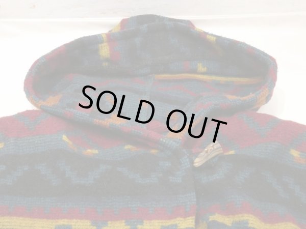 画像4: 80s Woolrich NATIVE BLANKET HOODED COAT with TOGGLE BUTTON (4)