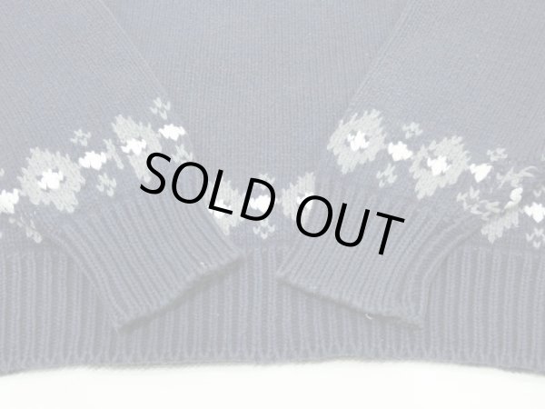画像9: 80s 90s OLD GAP SNOW PATTERN BICOLOR BOTTLE NECK COTTON KNIT SWEATER (9)