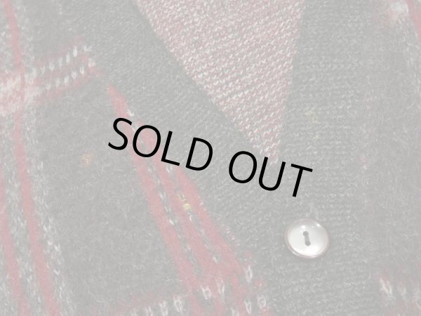 画像5: 60s 70s Kingsway SIMPSONS SEARS PLAID MOHAIR CARDIGAN (5)