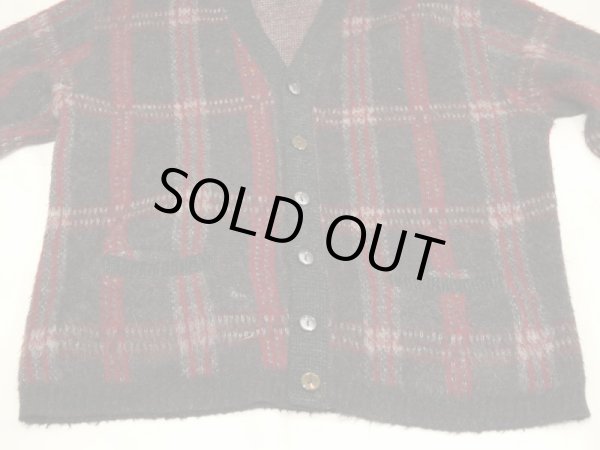 画像6: 60s 70s Kingsway SIMPSONS SEARS PLAID MOHAIR CARDIGAN (6)