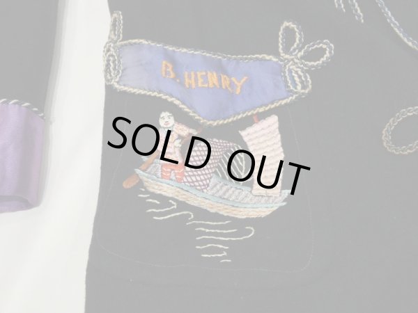 画像7: 〜 40s US NAVY USN or USMC HAND EMBROIDERED SOUVENIR GOWN COAT SUKA GOWN (7)