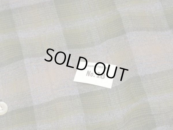 画像6: 60s KENTFIELD OMBRE SHADOW CHECK OPEN COLLAR SHIRT DEAD STOCK (6)