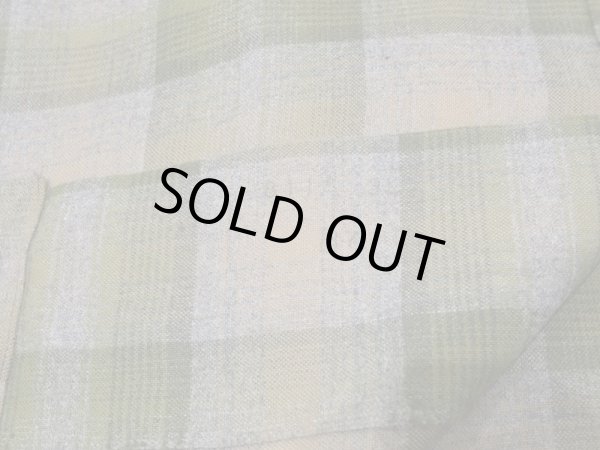 画像9: 60s KENTFIELD OMBRE SHADOW CHECK OPEN COLLAR SHIRT DEAD STOCK (9)