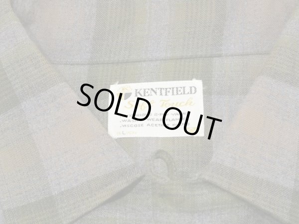 画像3: 60s KENTFIELD OMBRE SHADOW CHECK OPEN COLLAR SHIRT DEAD STOCK (3)