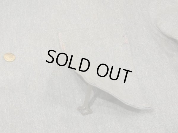 画像7: 40s Carter's Watch the Wear GRAY GREEN COVERT SHOP ENGINEER COAT with PAPER TAG DEAD STOCK (7)