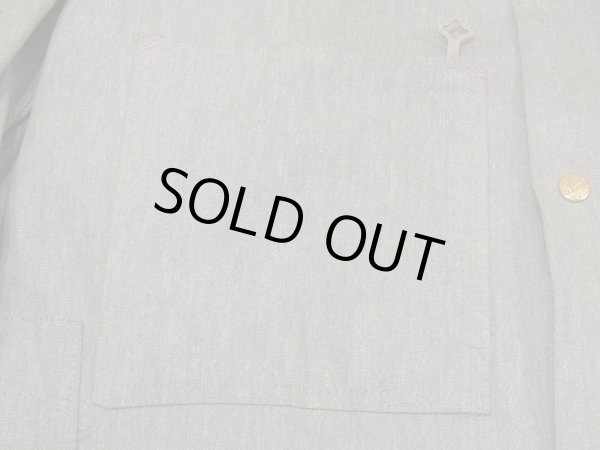 画像5: 40s Carter's Watch the Wear GRAY GREEN COVERT SHOP ENGINEER COAT with PAPER TAG DEAD STOCK (5)