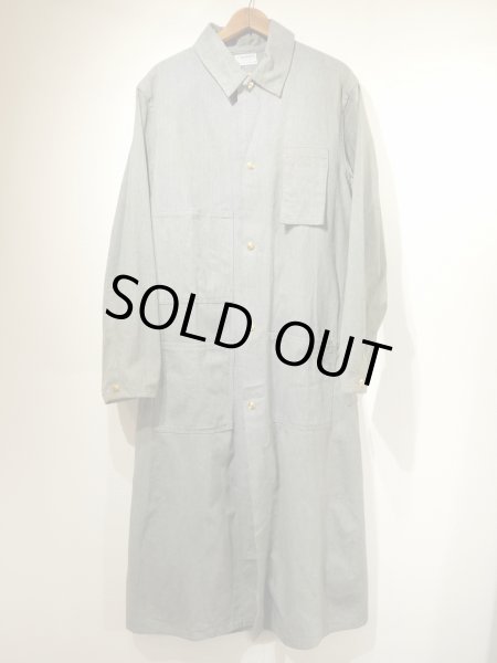 画像1: 40s Carter's Watch the Wear GRAY GREEN COVERT SHOP ENGINEER COAT with PAPER TAG DEAD STOCK (1)