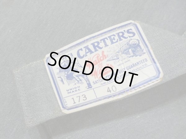 画像12: 40s Carter's Watch the Wear GRAY GREEN COVERT SHOP ENGINEER COAT with PAPER TAG DEAD STOCK (12)