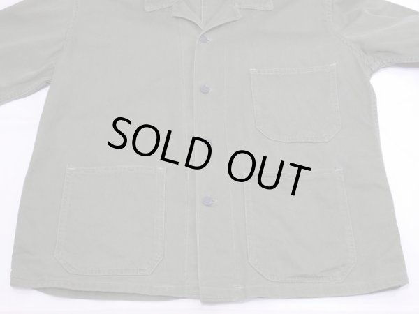 画像5: 40s 50s US ARMY CIVILIAN COTTON TWILL UTILITY CHORE JACKET (5)