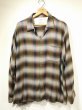 画像1: 60s ARROW CHEVELLA OMBRE SHADOW CHECK RAYON OPEN COLLAR BOX SHIRT XL (1)