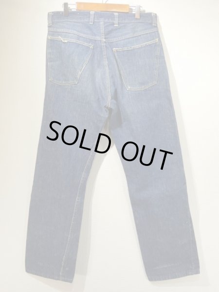 画像2: 40s MONTGOMERY WARD 101 5 POCKET DENIM PANTS with CROTCH RIVET (2)