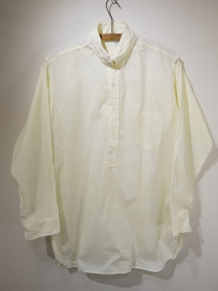 画像1: 10s 20s 1920s Veribest UNUSUAL COLLAR PULLOVER COTTON DRESS SHIRT with CHIN STRAP (1)