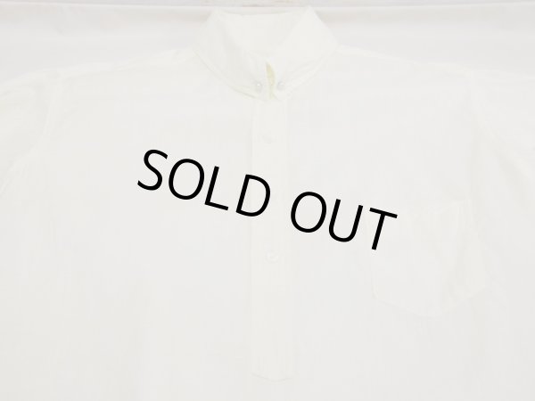 画像7: 10s 20s 1920s Veribest UNUSUAL COLLAR PULLOVER COTTON DRESS SHIRT with CHIN STRAP (7)