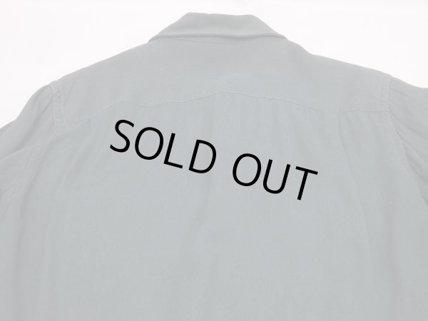 画像9: 50s Fashion Towne GREEN PLAIN SOLID RAYON SHIRT (9)