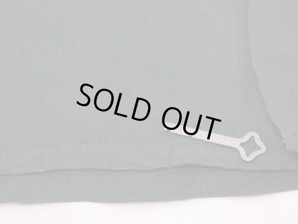 画像7: 50s Fashion Towne GREEN PLAIN SOLID RAYON SHIRT (7)