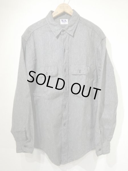 画像1: 50s 60s BIG MURPH SALT&PEPPER BLACK CHAMBRAY SHIRT (1)