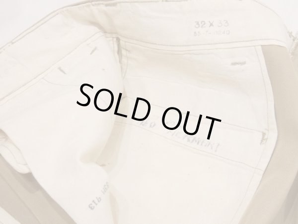 画像9: 50s US ARMY M-45 COTTON KHAKI CHINO TROUSERS PANTS 32×33 (9)