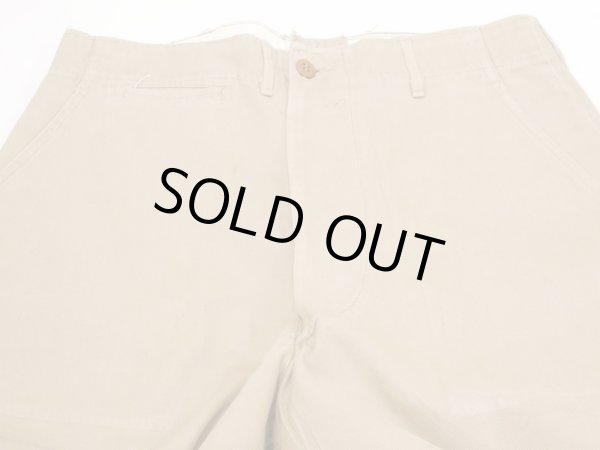 画像4: 50s US ARMY M-45 COTTON KHAKI CHINO TROUSERS PANTS 32×33 (4)