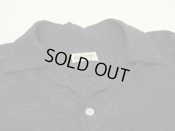 画像4: 50s VAN HEUSEN C.GRAY PINK FLECK NEP RAYON OPEN COLLAR SHIRT (4)