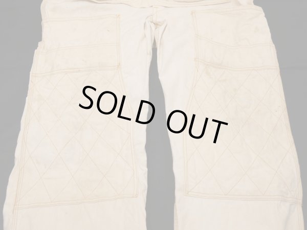 画像7: 50s CAN'T BUST'EM DOUBLE KNEE OFF WHITE DUCK OVERALL with APRON (7)