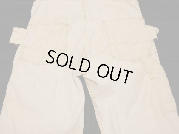 画像11: 50s CAN'T BUST'EM DOUBLE KNEE OFF WHITE DUCK OVERALL with APRON (11)