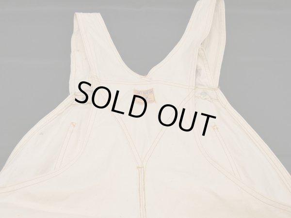 画像9: 50s CAN'T BUST'EM DOUBLE KNEE OFF WHITE DUCK OVERALL with APRON (9)