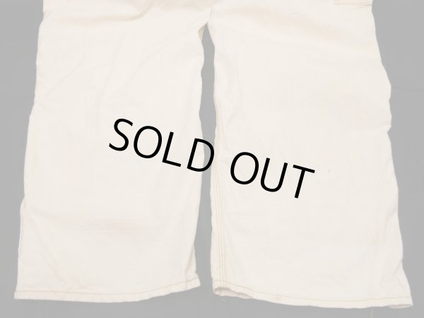 画像14: 50s CAN'T BUST'EM DOUBLE KNEE OFF WHITE DUCK OVERALL with APRON (14)