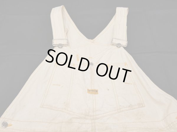 画像3: 50s CAN'T BUST'EM DOUBLE KNEE OFF WHITE DUCK OVERALL with APRON (3)