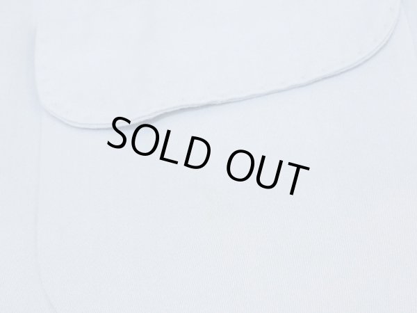 画像7: 50s MONTECITO of CALIFORNIA SAX BLUE PLAIN SOLID RAYON SHIRT with HAND STITCH (7)