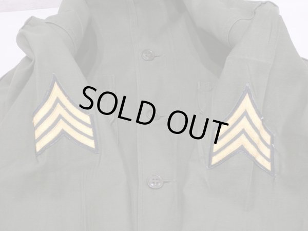 画像9: 60s ‘64 US ARMY COTTON SATEEN OG-107 UTILITY SHIRT 2nd TYPE  (9)