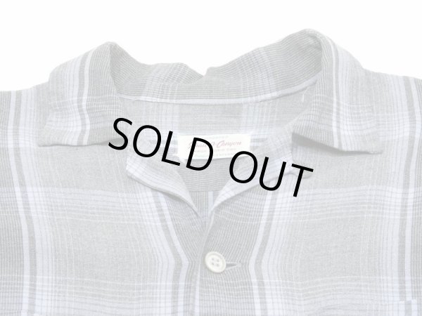画像4: 50s Strad-O-Canyon OMBRE SHADOW PLAID CHECK OPEN COLLAR RAYON SHIRT  (4)