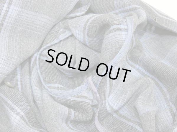 画像10: 50s Strad-O-Canyon OMBRE SHADOW PLAID CHECK OPEN COLLAR RAYON SHIRT  (10)