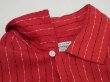 画像5: 50s Artvogue WOVEN NEP DOT STRIPE OPEN COLLAR RAYON SHIRT with HAND STITCH (5)