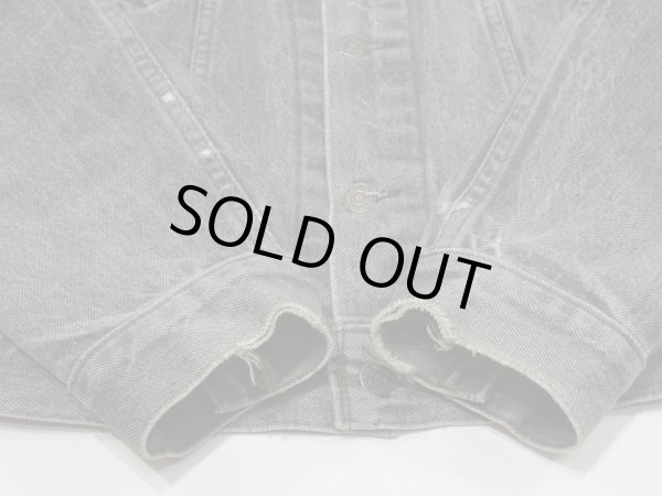 画像10: 80s Levi's 71506-0259 YARN DYED BLACK DENIM JACKET GJ MADE IN USA (10)