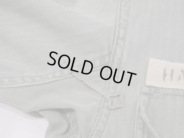 画像7: 40s US ARMY M-41（M-42) HBT HERRINGBONE TWILL UTILITY JACKET 1st TYPE FULL PATCH (7)