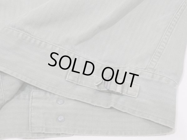 画像13: 40s US ARMY M-41（M-42) HBT HERRINGBONE TWILL UTILITY JACKET 1st TYPE FULL PATCH (13)