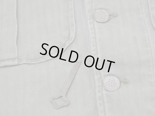 画像8: 40s US ARMY M-41（M-42) HBT HERRINGBONE TWILL UTILITY JACKET 1st TYPE FULL PATCH (8)