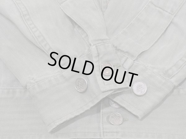 画像10: 40s US ARMY M-41（M-42) HBT HERRINGBONE TWILL UTILITY JACKET 1st TYPE FULL PATCH (10)