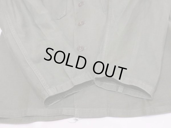 画像9: 50s US ARMY MEDICAL CORPS OG-107 COTTON SATEEN UTILITY SHIRT 1st TYPE FULL PATCH (9)