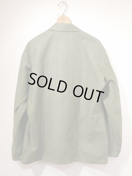 画像2: 50s US ARMY MEDICAL CORPS OG-107 COTTON SATEEN UTILITY SHIRT 1st TYPE FULL PATCH (2)