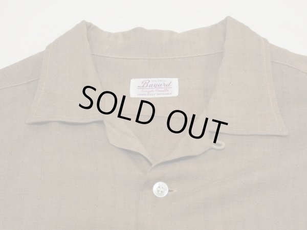 画像4: 50s 60s Bayard LATTICE NEP OPEN COLLAR RAYON SHIRT RARE BIG SIZE (4)