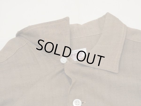画像5: 50s 60s Bayard LATTICE NEP OPEN COLLAR RAYON SHIRT RARE BIG SIZE (5)
