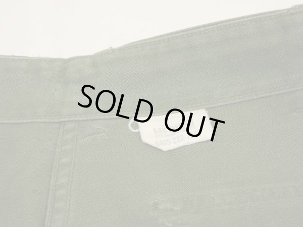 画像6: 60s US ARMY OG-107 COTTON SATEEN UTILITY TROUSERS BAKER PANTS 1st LATE TYPE (6)