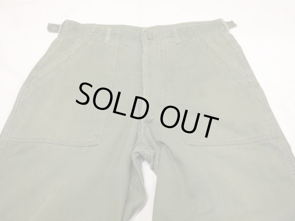 画像4: 60s US ARMY OG-107 COTTON SATEEN UTILITY TROUSERS BAKER PANTS 1st LATE TYPE (4)