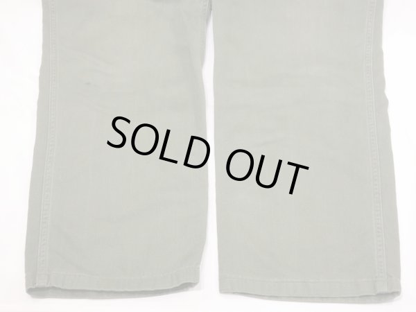 画像8: 60s US ARMY OG-107 COTTON SATEEN UTILITY TROUSERS BAKER PANTS 1st LATE TYPE (8)