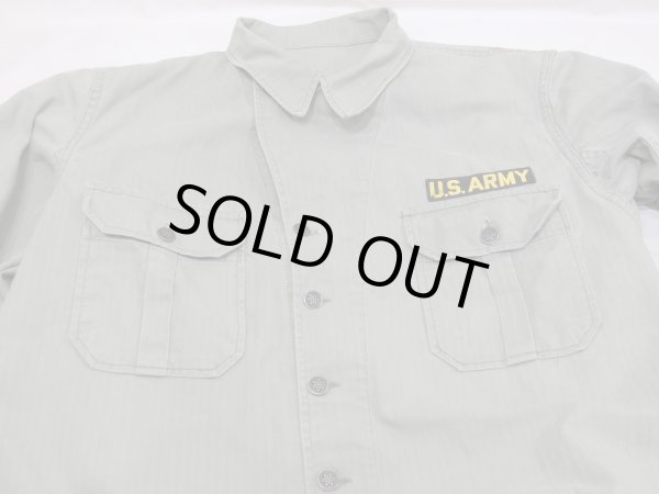 画像5: 40s US ARMY M-41(M-42) HBT HERRINGBONE TWILL UTILITY JACKET 1st TYPE (5)