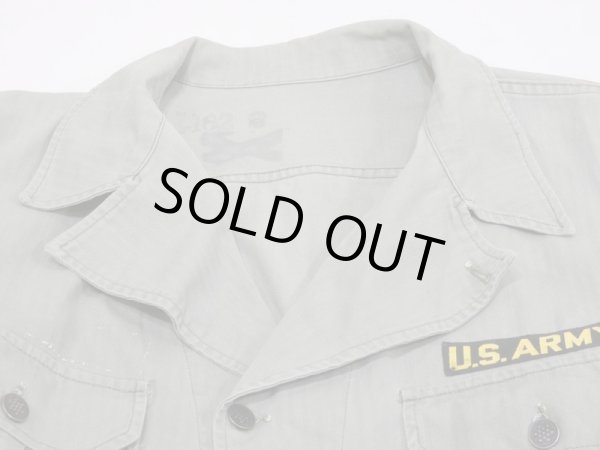 画像4: 40s US ARMY M-41(M-42) HBT HERRINGBONE TWILL UTILITY JACKET 1st TYPE (4)